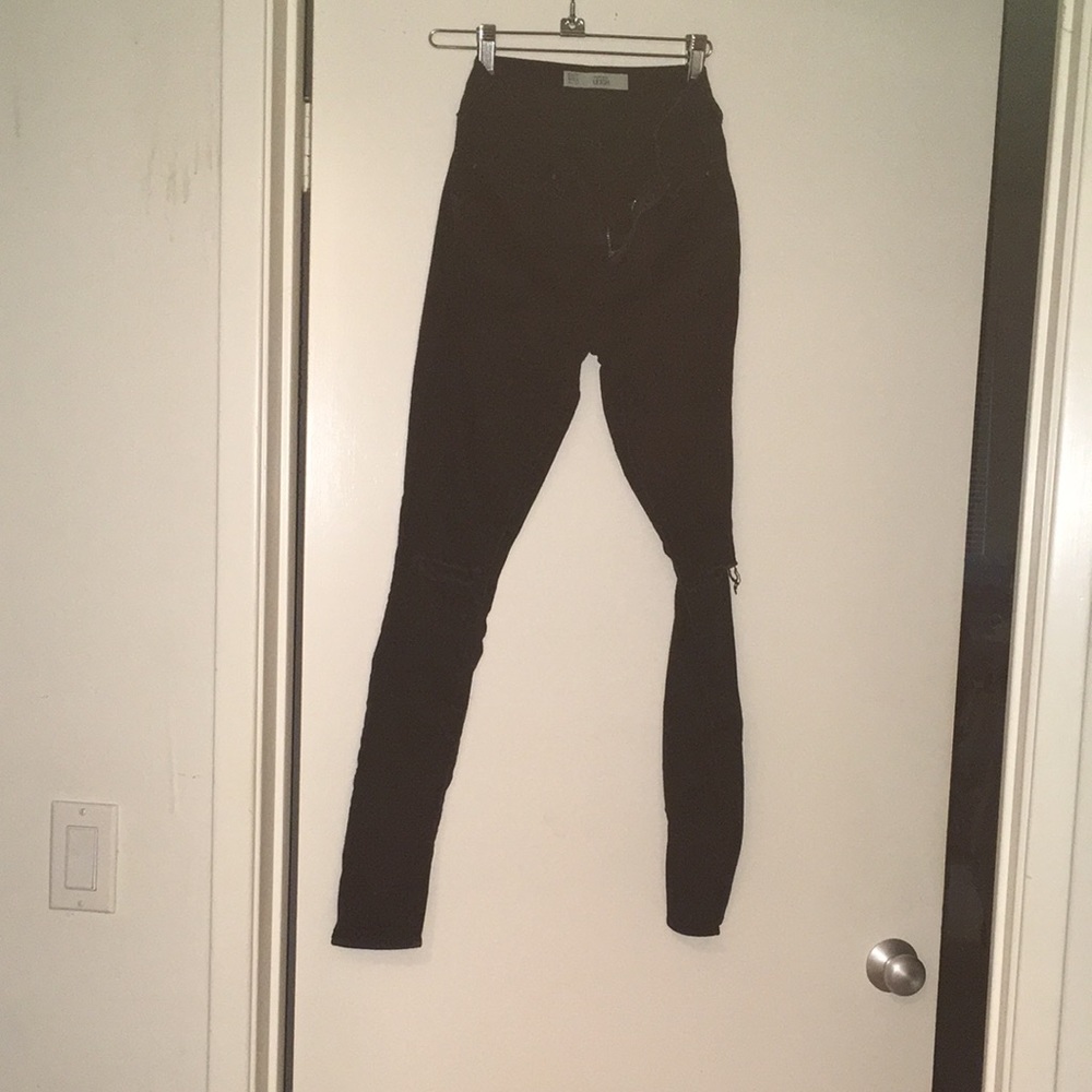 Topshop moto Leigh ripped jeans